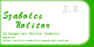 szabolcs molitor business card
